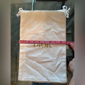 Dior White Drawstring Dust Bag